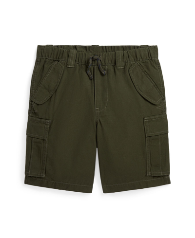 Polo Ralph Lauren Kids' Big Boys Cotton Ripstop Cargo Shorts In Company Olive