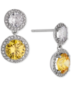 Eliot Danori Silver-tone Mixed Cubic Zirconia Drop Earrings, Created For Macy's In Silver