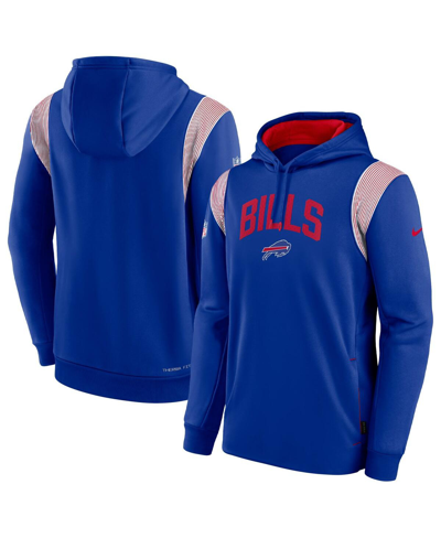 Nike Men's  Royal Buffalo Bills Sideline Athletic Stack Performance Pullover Hoodie