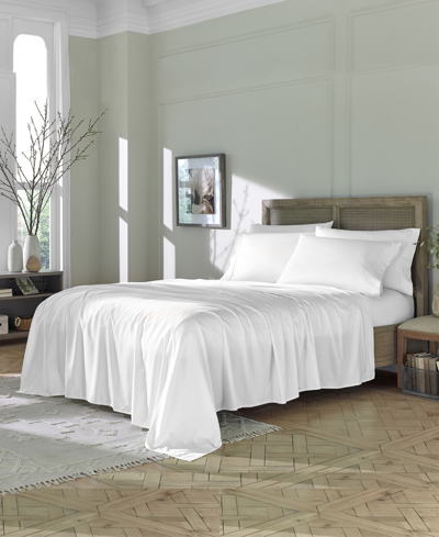 Clara Clark Eucalyptus Unique Lyocell Blend Fabric Soft Natural And Durable, 4 Piece Sheet Set, Twin In White