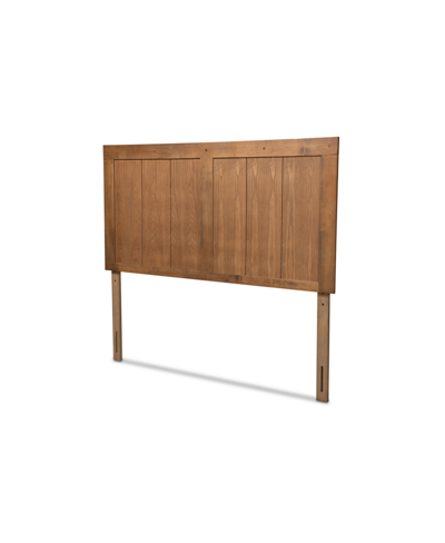 Baxton Studio Patwin Modern And Contemporary Transitional Queen Size Finished Wood Headboard In Ash Walnut
