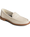 SPERRY WOMEN'S SEAPORT PENNY LEATHER IVORY LOAFERS