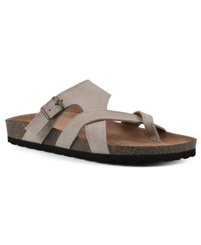 White Mountain Women's Graph Footbed Sandals In Sandal Wood Leather