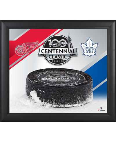 Fanatics Authentic 2017 Nhl Centennial Classic Detroit Red Wings Vs. Toronto Maple Leafs Framed 15" X 17" Match-up Coll In Multi