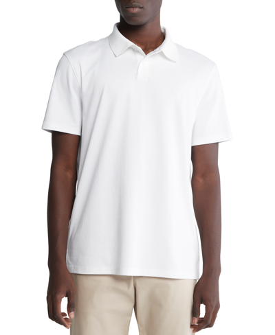 Calvin Klein Men's Short Sleeve Supima Cotton Polo Shirt In Brilliant White