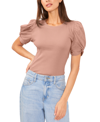 1.state Puff Sleeve Rib Knit T-shirt In Dusty Orchid