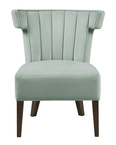 Madison Park Grafton 27.5" Fabric Armless Accent Lounge Chair In Green