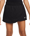 Nike Big Girls Breezy Mid-rise Skort With Brief Liner In Black,white