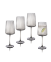 Qualia Glass Modern Ap Wine Glasses, Set Of 4 In Gray