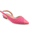Journee Collection Daphnne Cap Toe Slingback Flat In Pink
