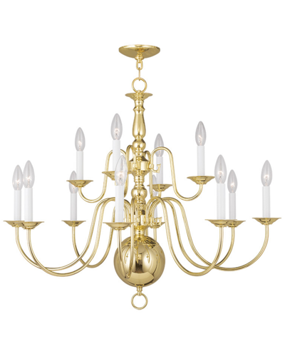 Livex Williamsburg 12-light Chandelier In Polished B