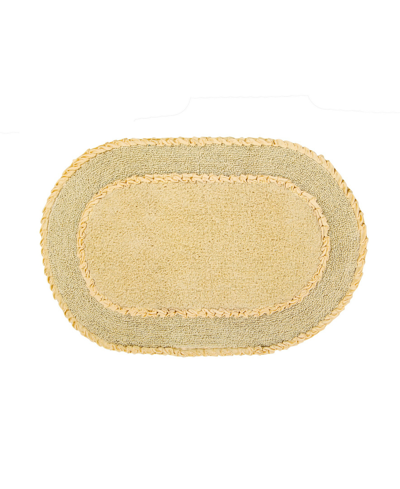 Home Weavers Double Ruffle Bath Rug, 24" X 40" In Butter