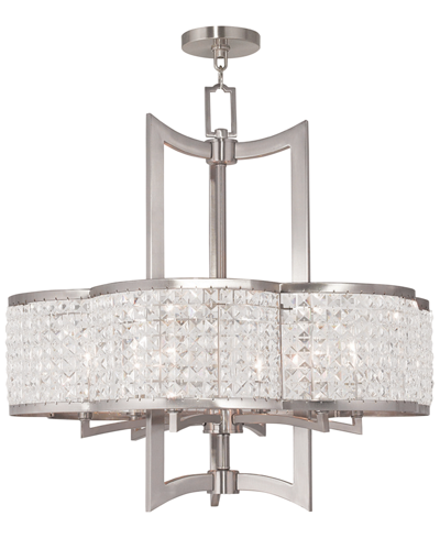 Livex Grammarcy Crystal Chandelier In Brushed Nickel