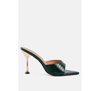 London Rag French Cut High Heel Croc Slides In Green