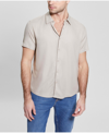 Guess Men's Eco Rayon Solid Shirt In Tan