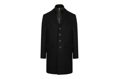 Pre-owned Burberry Melton Coat Navy