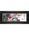 FANATICS AUTHENTIC BRADEN HOLTBY WASHINGTON CAPITALS 2018 STANLEY CUP CHAMPIONS FRAMED 10" X 30" PANORAMIC WITH PIECE O