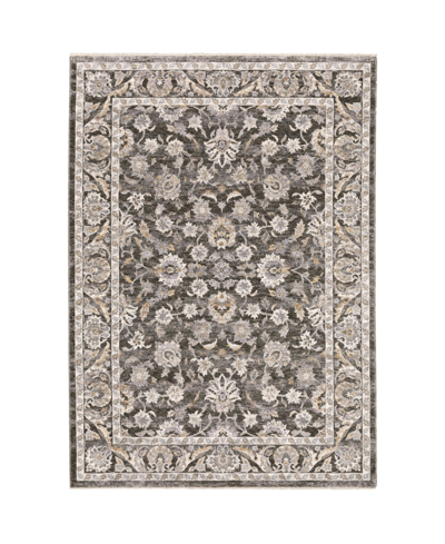 Jhb Design S Kumar Kum03 Gray And Ivory 9'10" X 12'10" Area Rug In Gray,ivory