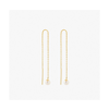 Ana Luisa Pearl Threader Earrings In Gold