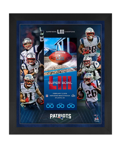 Fanatics Authentic New England Patriots Framed 23" X 27" Super Bowl Liii Champions Floating Ticket Collage In Multi