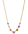 ELIOT DANORI 18K GOLD-PLATED MULTICOLOR MIXED STONE STATEMENT NECKLACE, 15" + 3" EXTENDER, CREATED FOR MACY'S