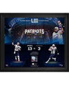 FANATICS AUTHENTIC NEW ENGLAND PATRIOTS FRAMED SUPER BOWL LIII CHAMPIONS 20" X 24" PHOTOGRAPH WITH GAME-USED CONFETTI