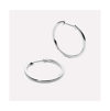 Ana Luisa Medium Slim Endless Hoops In Silver