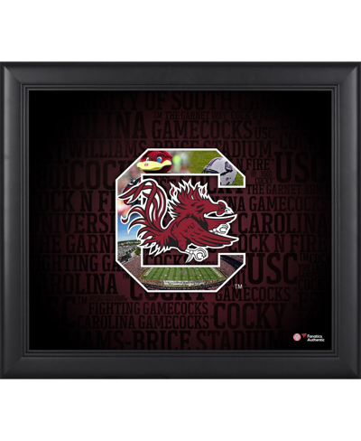 Fanatics Authentic South Carolina Gamecocks Framed 15'' X 17'' Team Heritage Collage In Multi