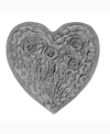 Home Weavers Bell Flower Heart Bath Rug, 25" X 25" In Grey