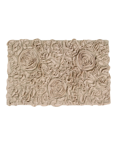 Home Weavers Bell Flower Bath Rug, 24" X 40" In Linen