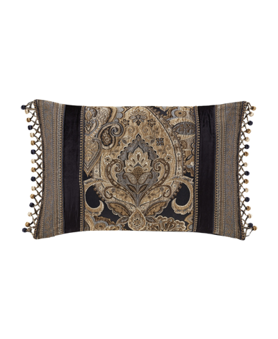 J Queen New York Amara Boudoir Decorative Pillow, 14" X 20" In Indigo
