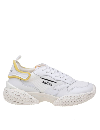 Ghoud Tyre Low Sneakers In Leather And Fabric In Mesh/leat White