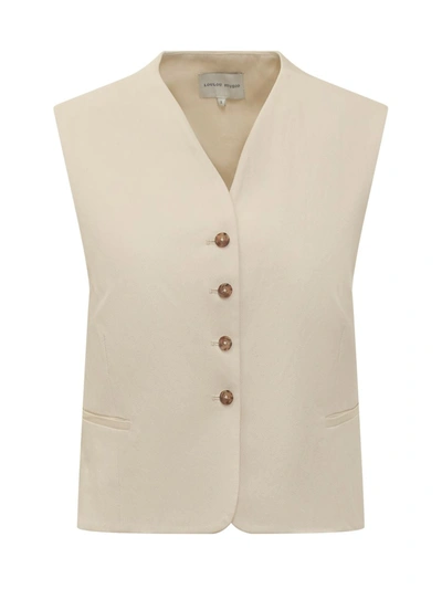 Loulou Studio Vest In Beige