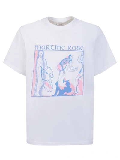 Martine Rose Graphic-print Short-sleeve T-shirt In White