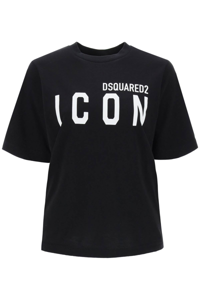 Dsquared2 Icon Crew-neck T-shirt In Black White (black)