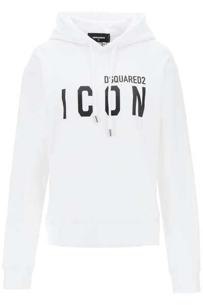 Dsquared2 Icon Hoodie In Bianco