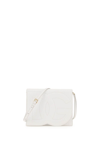 Dolce & Gabbana Dg Logo Bag Crossbody Bag In Bianco Ottico (white)
