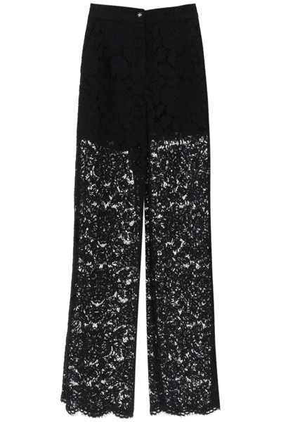 Dolce & Gabbana Lace Pants In Nero (black)