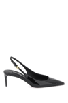 Dolce & Gabbana Patent Leather Cardinale Slingbacks In Nero (black)