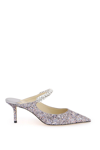 JIMMY CHOO BING 65 GLITTER MULES