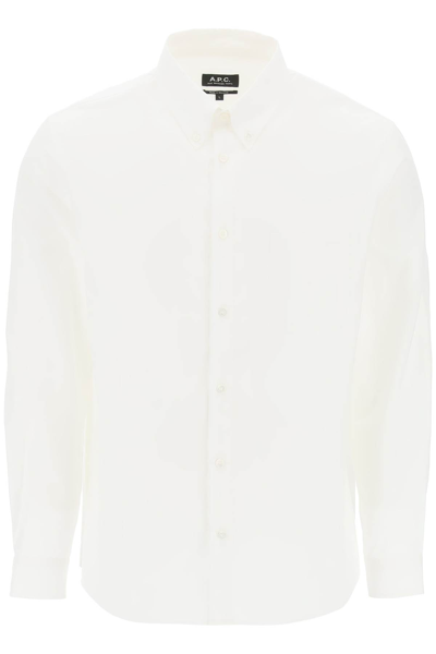 Apc Edouard Button-down Shirt In White (white)