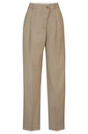 Hugo Boss Straight-fit Regular-rise Trousers In Virgin Wool In Patterned