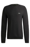 HUGO BOSS REGULAR-FIT SWEATER WITH CONTRAST LOGO AND CREW NECK