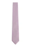 Hugo Boss Silk Tie With Jacquard-woven Micro Pattern In Light Pink