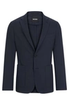 HUGO BOSS SLIM-FIT SINGLE-BREASTED JACKET IN A LINEN BLEND