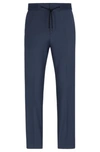 Hugo Boss Extra-slim-fit Trousers In Mohair-look Material In Blue