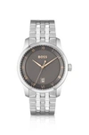 HUGO BOSS LINK-BRACELET WATCH WITH GRAY PATTERNED DIAL MEN'S WATCHES