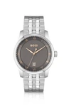 Hugo Boss Men Principle Quartz Basic Calendar Silver-tone Stainless Steel Watch 41mm In Assorted-pre-pack