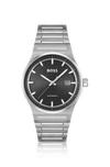 Hugo Boss Men Candor Auto Automatic Silver-tone Stainless Steel Watch 41mm In Assorted-pre-pack