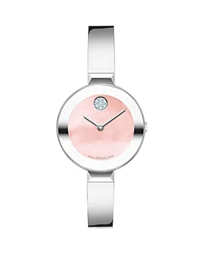 Movado Bold Bangle Watch, 28mm In Pink/silver